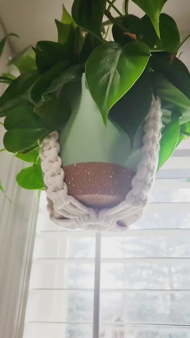 Macrame Plant Hanger, No Tassel, Available in Many Colors, Boho Plant Hanger, Boho House Decor